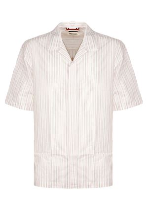 Camicia bowling a righe in cotone NEW YORK | VINCENT3K077BIANCOROSA